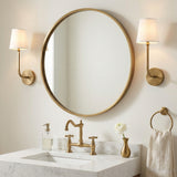 Elowen Wall Sconce 17", Aged Brass for Transitional home with White walls