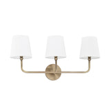 Elowen 3 Light Vanity, Aged Brass