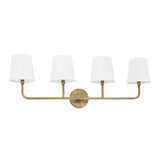 Elowen 4 Light Vanity, Aged Brass