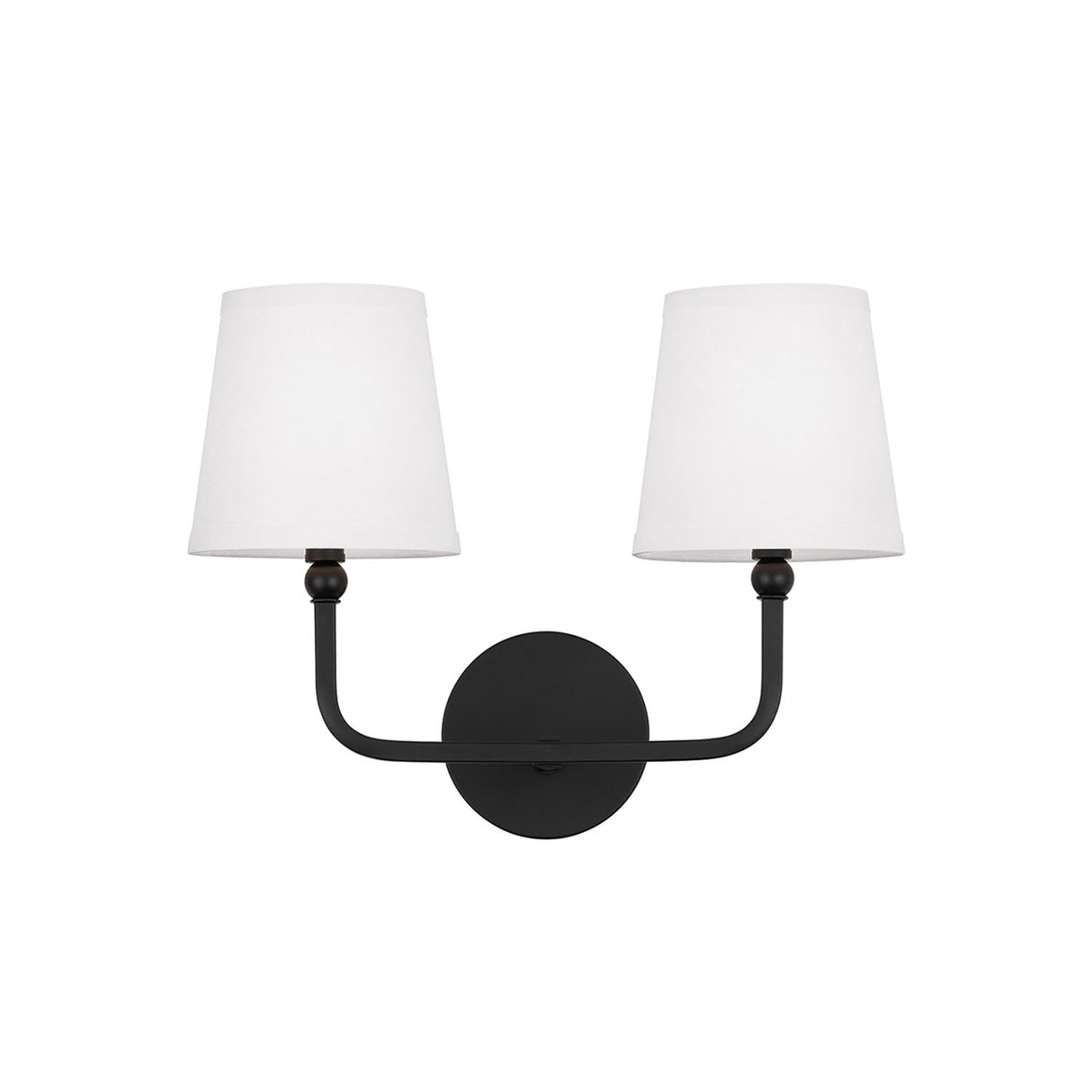 Elowen 2 Light Vanity, Matte Black