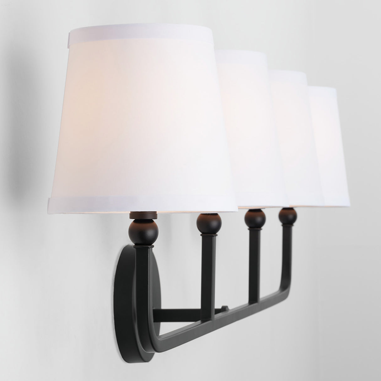 Elowen 4 Light Vanity, Matte Black