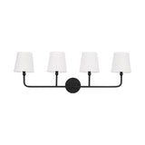 Elowen 4 Light Vanity, Matte Black