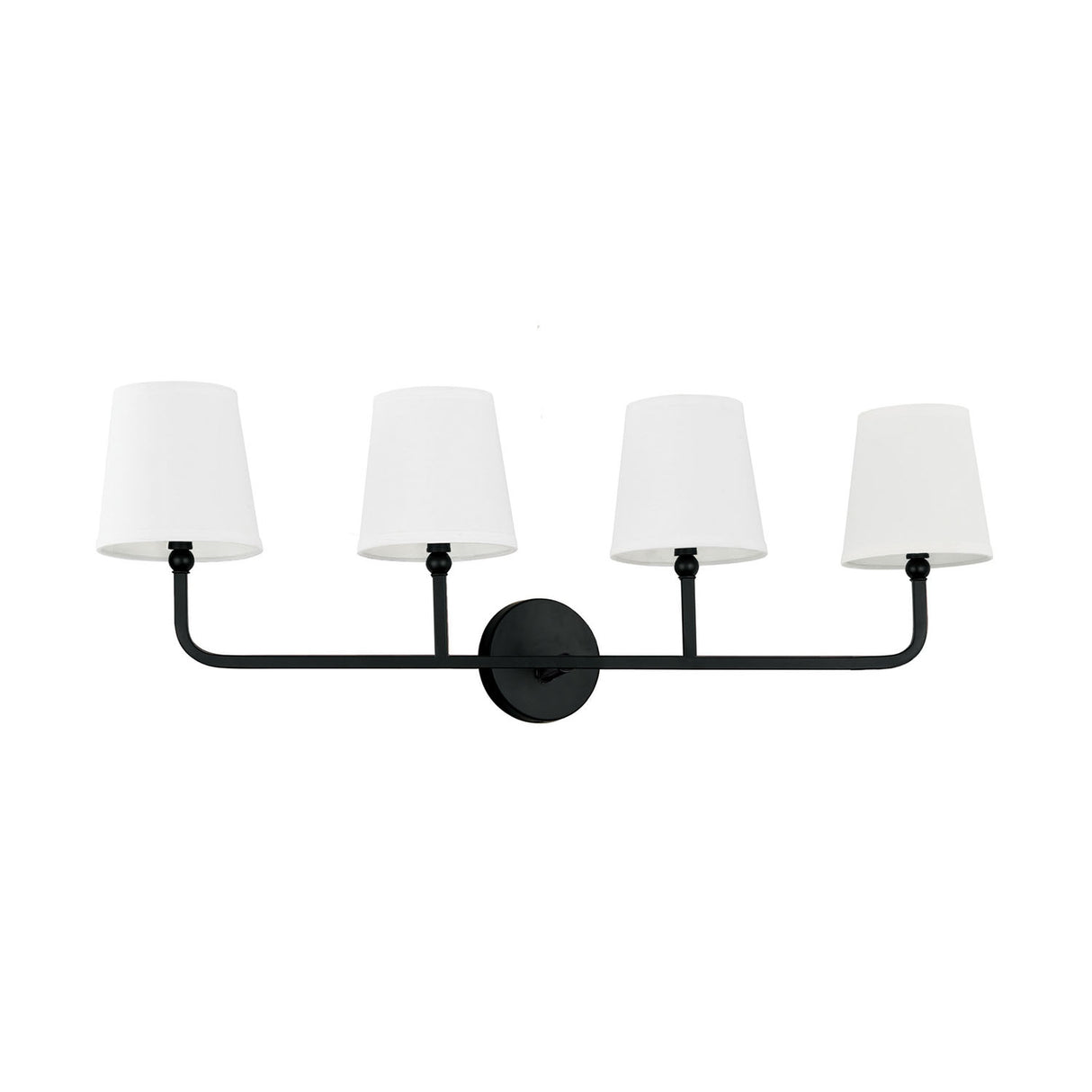 Elowen 4 Light Vanity, Matte Black