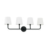 Elowen 4 Light Vanity, Matte Black