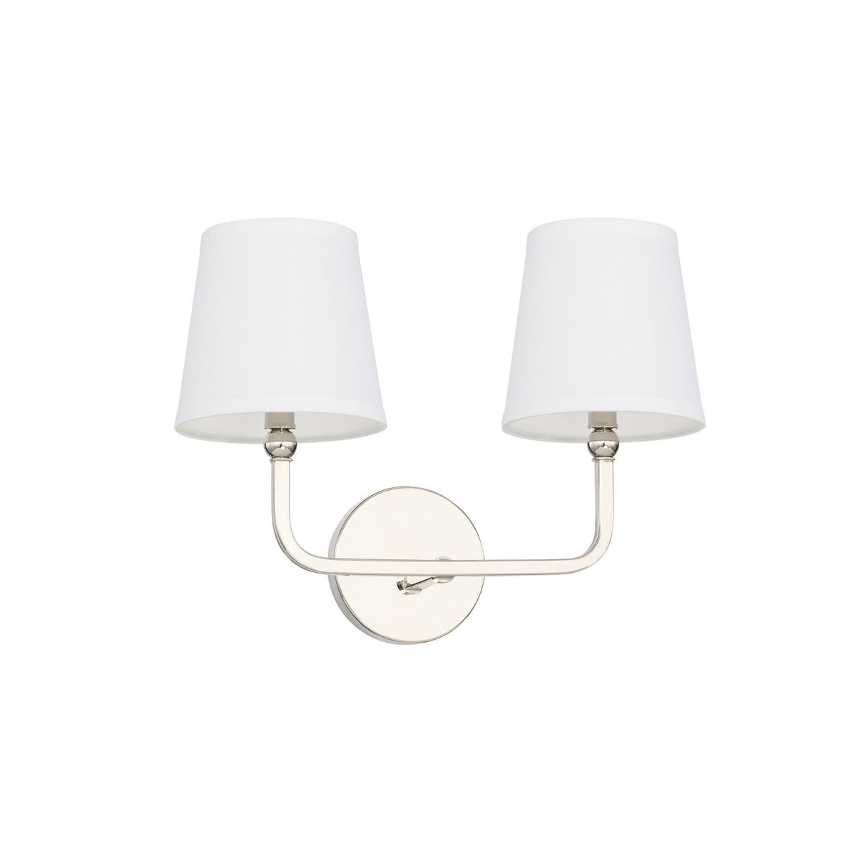 Elowen 2 Light Vanity, Polished Nickel