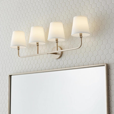 Elowen 4 Light Vanity, Polished Nickel
