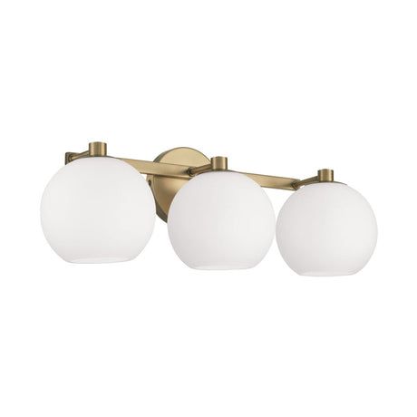 Enid 3 Light Vanity, Aged Brass