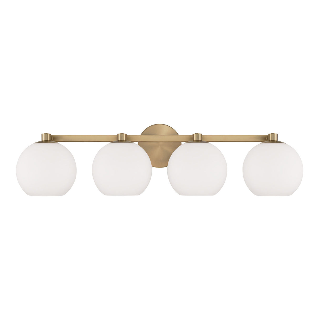 Enid 4 Light Vanity, Aged Brass