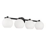 Enid 4 Light Vanity, Matte Black