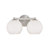 Enid 2 Light Vanity, Brushed Nickel