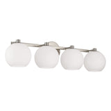 Enid 4 Light Vanity, Brushed Nickel