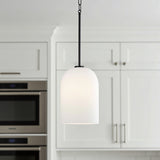 Elira Pendant 9, Matte Black for Modern home with White Siding