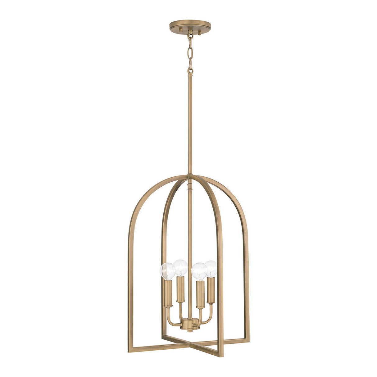 Elira Lantern Pendant 16", Aged Brass
