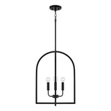 Elira Lantern Pendant 16", Matte Black