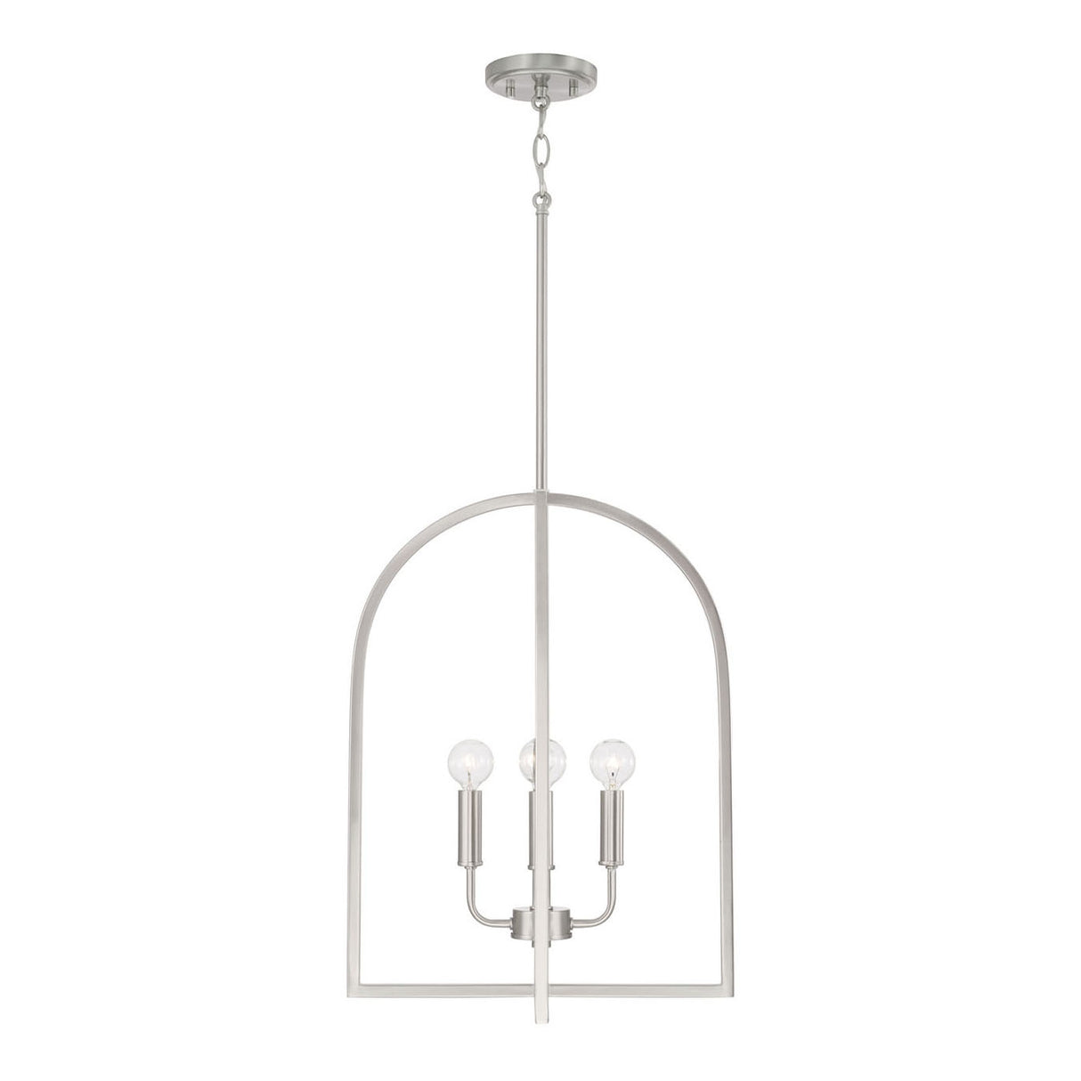 Elira Lantern Pendant 16", Brushed Nickel