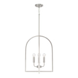 Elira Lantern Pendant 16", Brushed Nickel