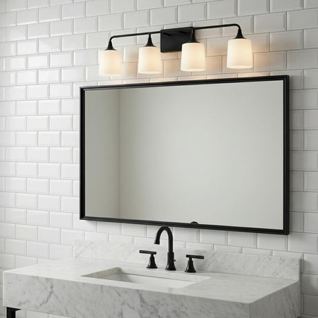 Harper 4 Light Vanity, Matte Black