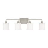 Harper 4 Light Vanity, Brushed Nickel