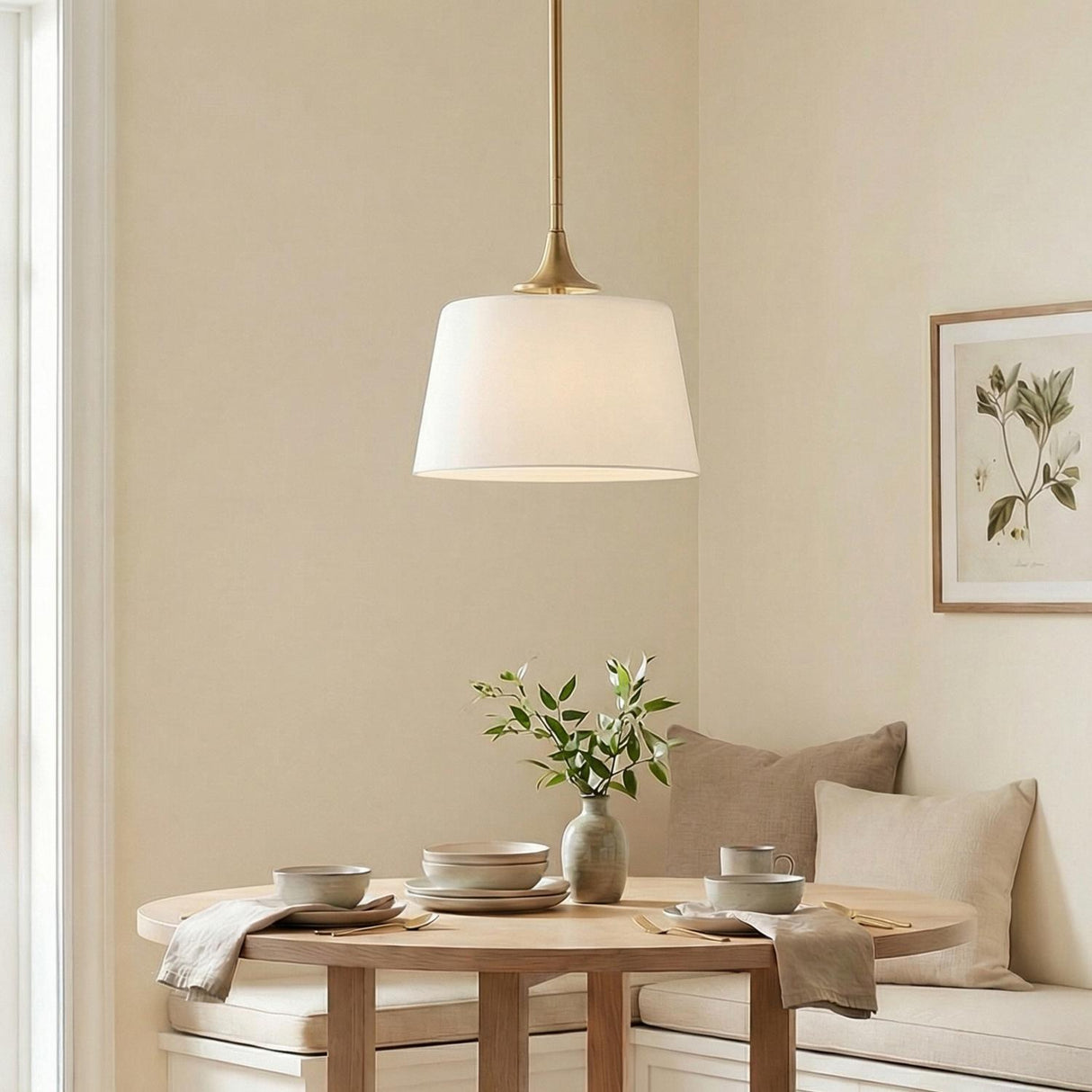 Harper Pendant 12", Aged Brass