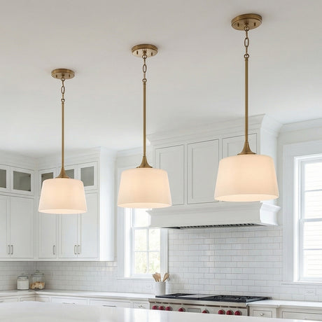 Harper Semi-Flush 12" for Modern Farmhouse home with White Shiplap