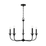 Harper 5 Light Chandelier 31", Matte Black