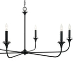 Harper 6 Light Chandelier 49", Matte Black