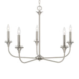 Harper 5 Light Chandelier 31", Brushed Nickel