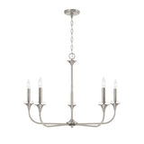 Harper 5 Light Chandelier 31", Brushed Nickel
