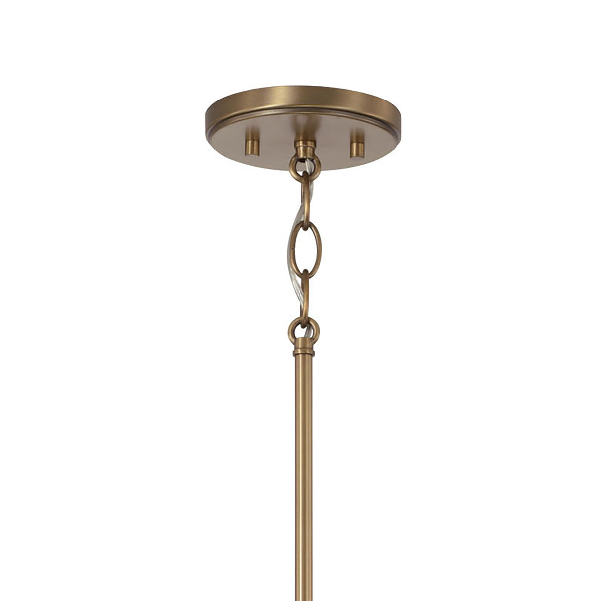 Cleo Pendant 13", Matte Black and Aged Brass