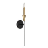 Astra Wall Sconce 22", Aged Brass and Black