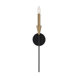 Astra Wall Sconce 22", Aged Brass and Black