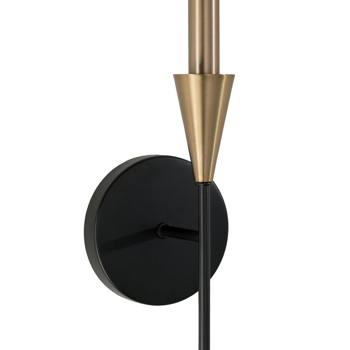 Astra Wall Sconce 22", Aged Brass and Black