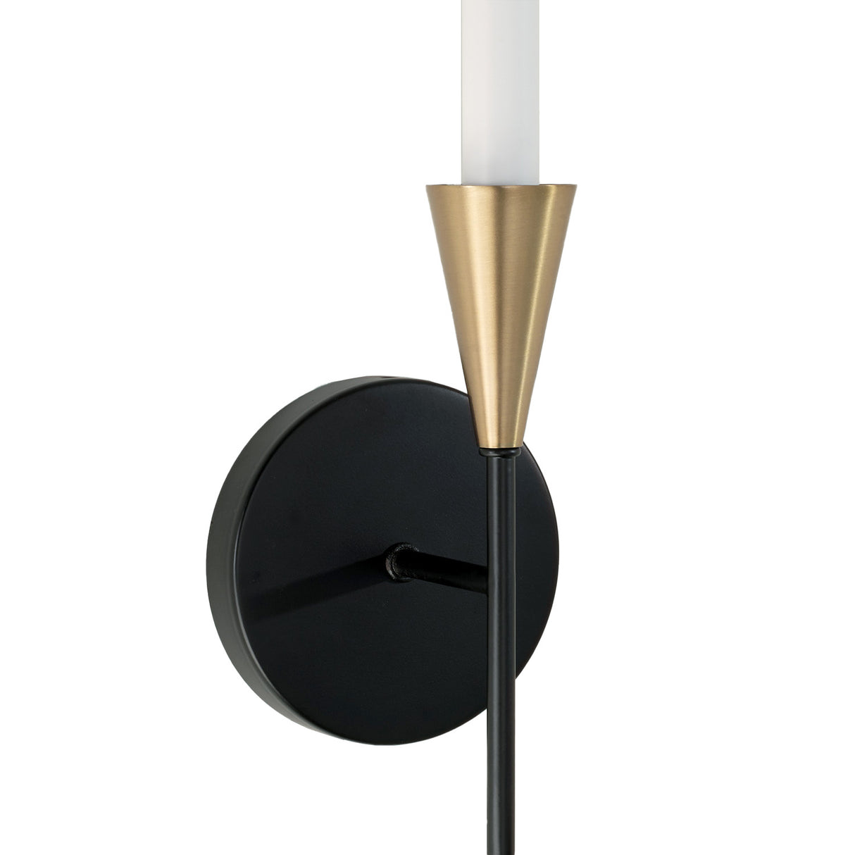Astra Wall Sconce 22", Aged Brass and Black