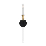 Astra Wall Sconce 22", Aged Brass and Black
