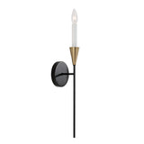 Astra Wall Sconce 22", Aged Brass and Black