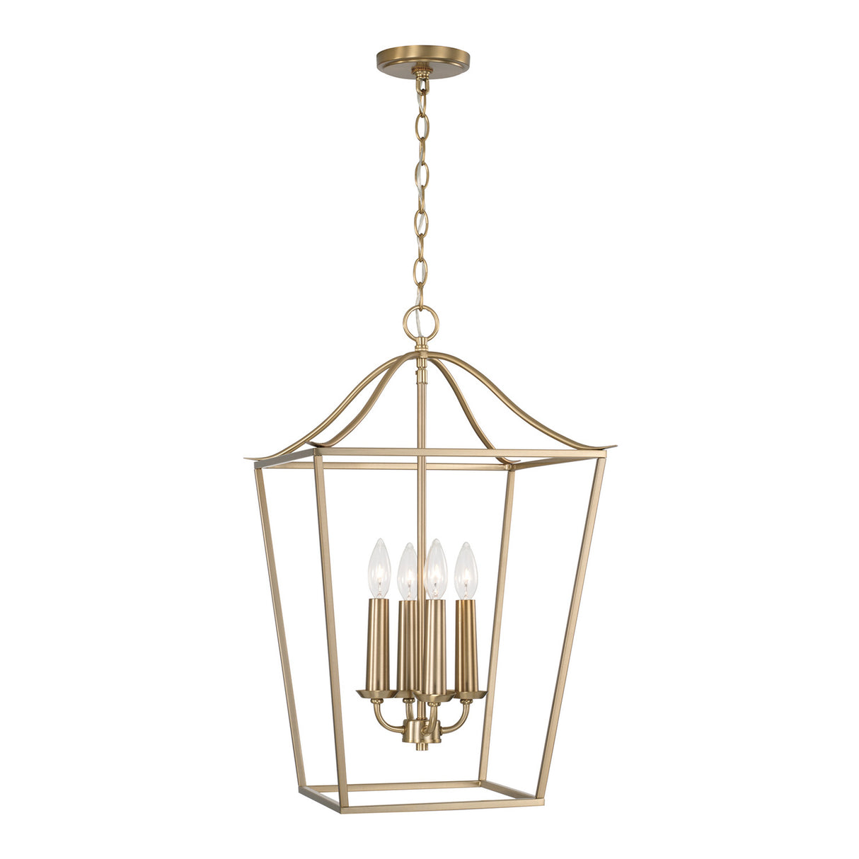 Eloise Lantern Pendant 16", Matte Brass