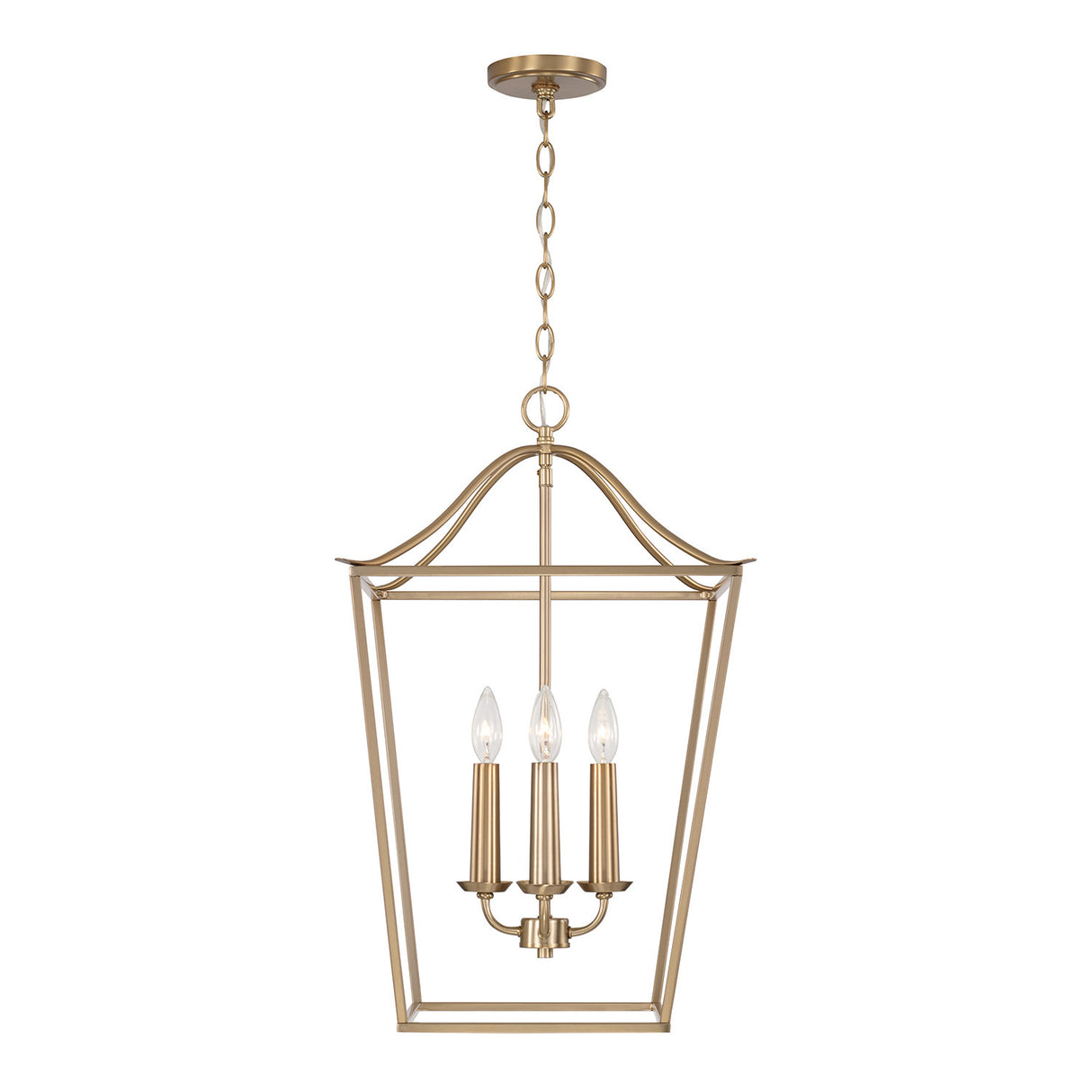 Eloise Lantern Pendant 16", Matte Brass