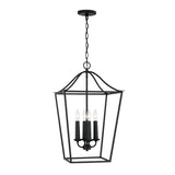 Eloise Lantern Pendant 16", Textured Black