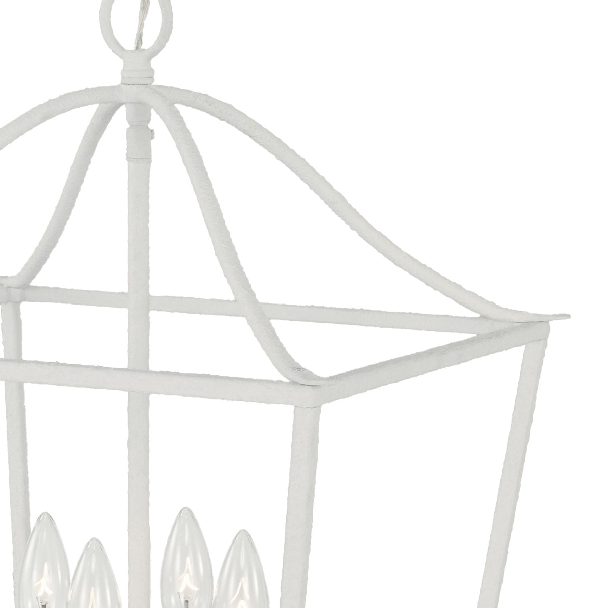Eloise Lantern Pendant 16", Textured White