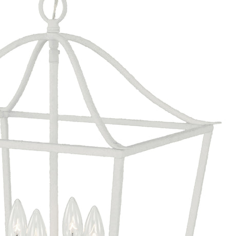 Eloise Lantern Pendant 16", Textured White