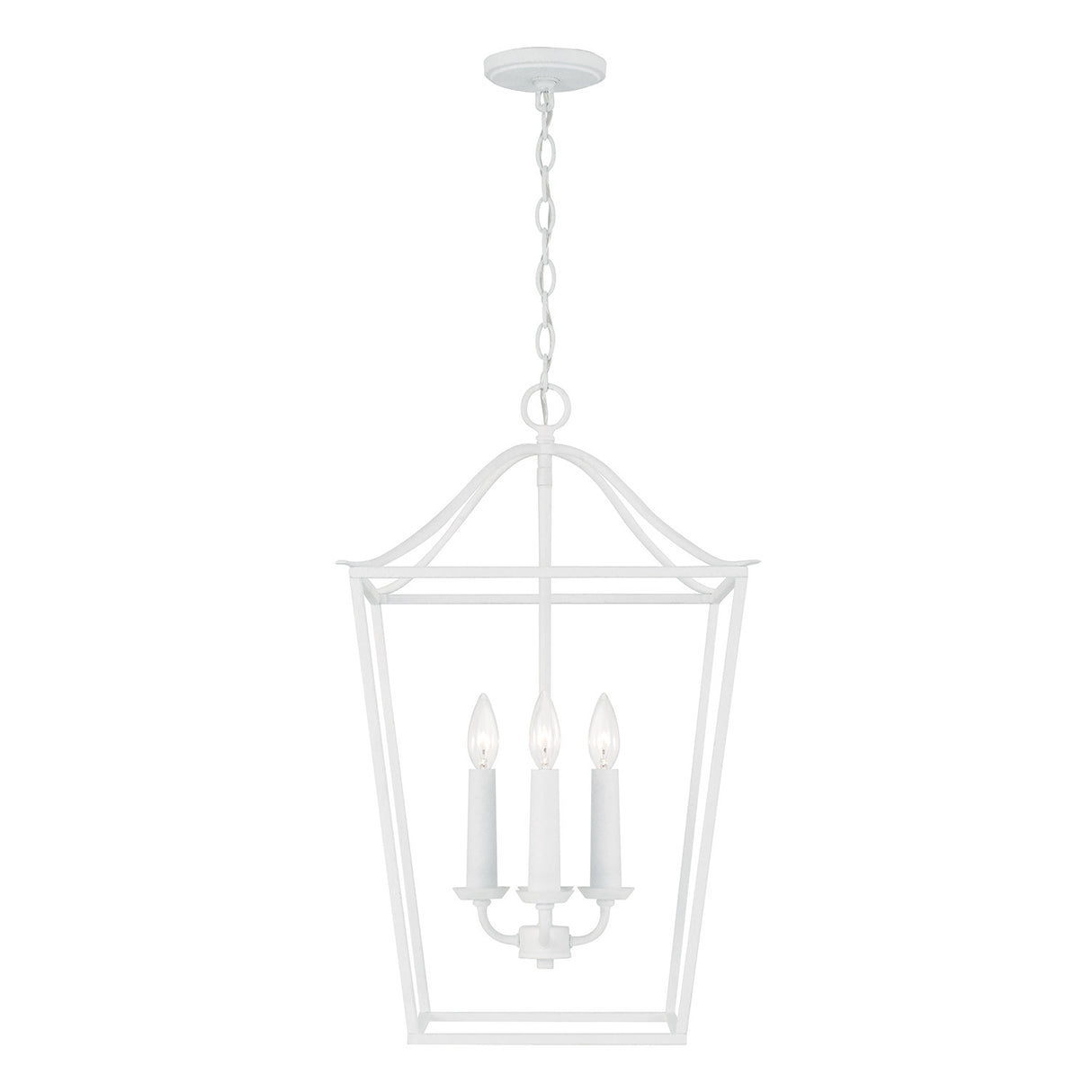 Eloise Lantern Pendant 16", Textured White
