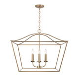 Eloise Lantern Pendant 28", Matte Brass