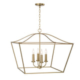 Eloise Lantern Pendant 28", Matte Brass