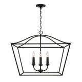 Eloise Lantern Pendant 28", Textured Black