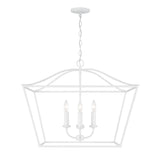 Eloise Lantern Pendant 28", Textured White