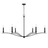 Eloise 6 Light Chandelier 57", Textured Black