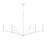 Eloise 6 Light Chandelier 57", Textured White