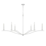 Eloise 6 Light Chandelier 57", Textured White