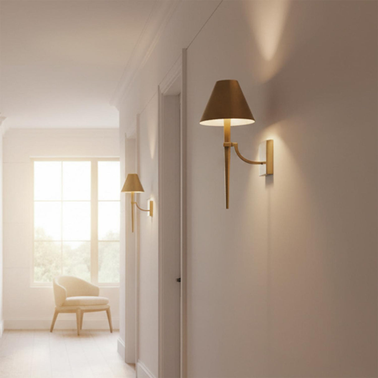 Clara Wall Sconce 19", Aged Brass