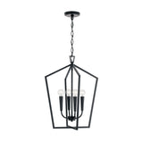 Clara Lantern Pendant 17", Matte Black